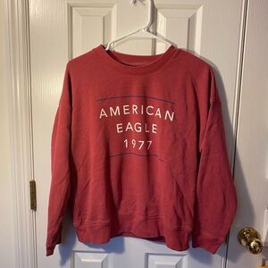 American Eagle Red Crewneck Sweater